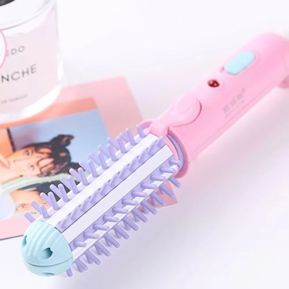 Mini Hair Straightener & Curler Brush